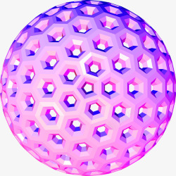 相框3D紫色立体圆球高清图片