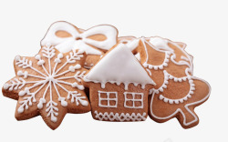 饼干房子圣诞图案饼干高清图片
