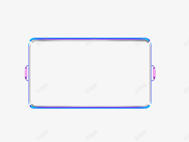 蓝色科技光效边框png免抠素材_新图网 https://ixintu.com 光效 未来感 现代科技边框 科技 素材 蓝色