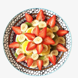 水果拼盘艺术拼盘草莓香蕉素材