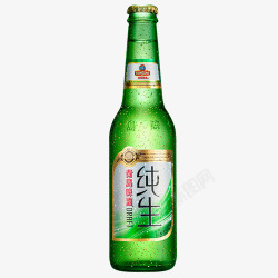 雪花啤酒啤酒罐绿色简约装饰纯生高清图片