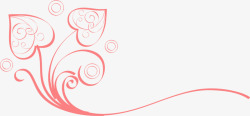心型手绘简笔画中国风心型树叶手绘植物高清图片