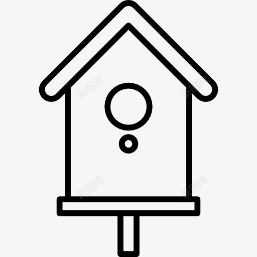 鸟的房子图标png_新图网 https://ixintu.com 动物 家居 小屋 建筑 装饰 鸟