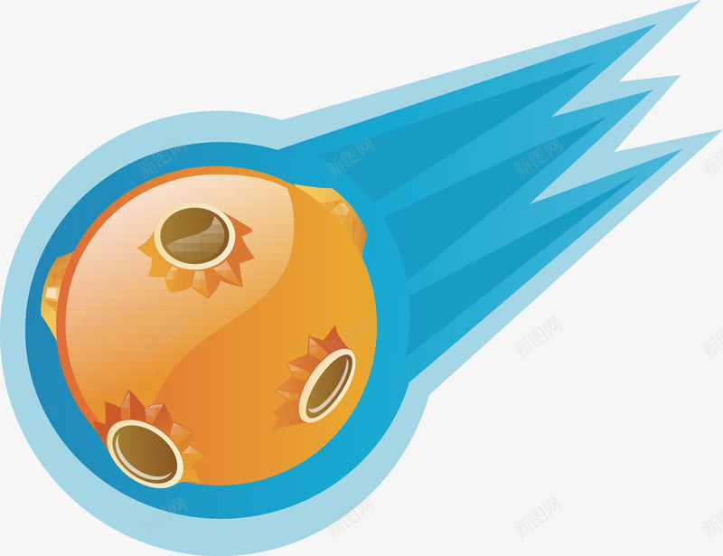 彗星撞地球矢量图ai免抠素材_新图网 https://ixintu.com 卡通 外星 宇宙 彗星 矢量素材 陨石 矢量图
