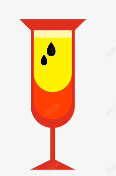 大杯饮料png免抠素材_新图网 https://ixintu.com 杯子 果汁 液体 红色 高脚杯 黄色