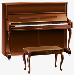 复古木质钢琴素材