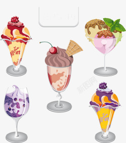 雪糕模板下载玻璃杯内的冰激凌高清图片