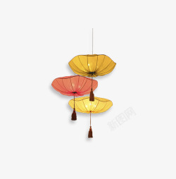 古典吊灯素材手绘中国风吊灯高清图片