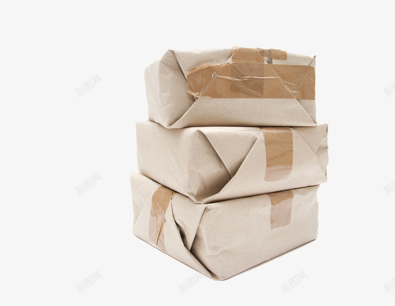 一堆打包好的牛皮纸箱png免抠素材_新图网 https://ixintu.com 包装材料 叠放 外包装 密封 封口 封装 打包 牛皮纸 箱子 胶条