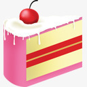甜品樱桃蛋糕图标图标