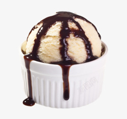 杯子里的球形冰淇淋素材