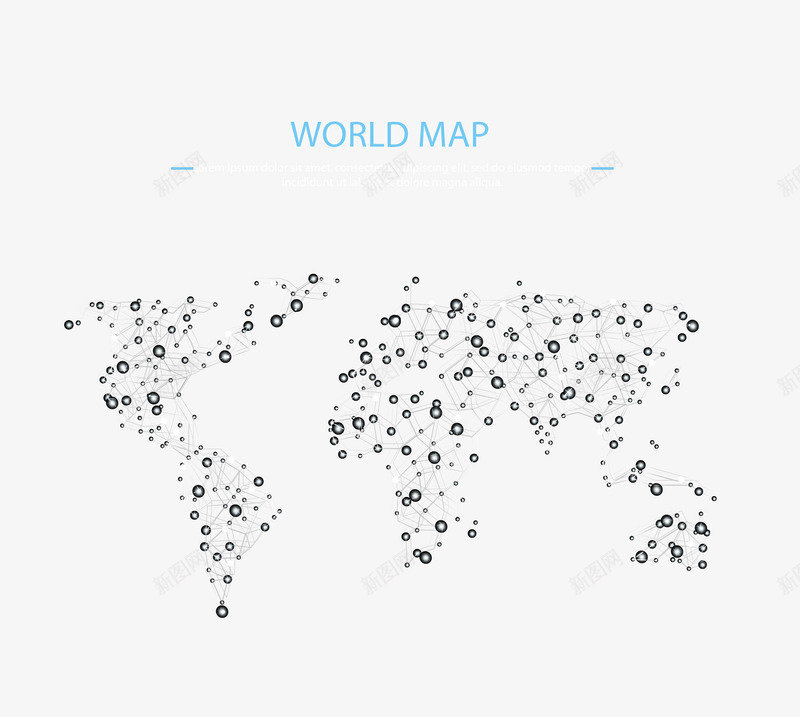闪光世界地图创意矢量图eps免抠素材_新图网 https://ixintu.com 世界地图 创意 矢量世界地图 闪光 矢量图