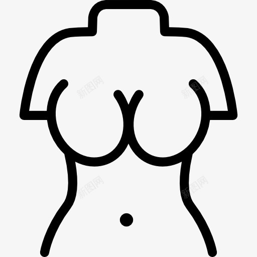 上身的女人图标png_新图网 https://ixintu.com 医疗 女人的身体 女性 胸部 躯干
