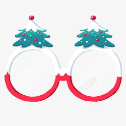 圣诞节圣诞眼镜素材