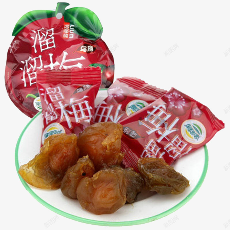 休闲零食溜溜梅蜜饯果脯干话梅png免抠素材_新图网 https://ixintu.com 干话梅 果脯 溜溜梅 蜜饯 零食 食品