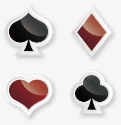 扑克牌四种花色素材