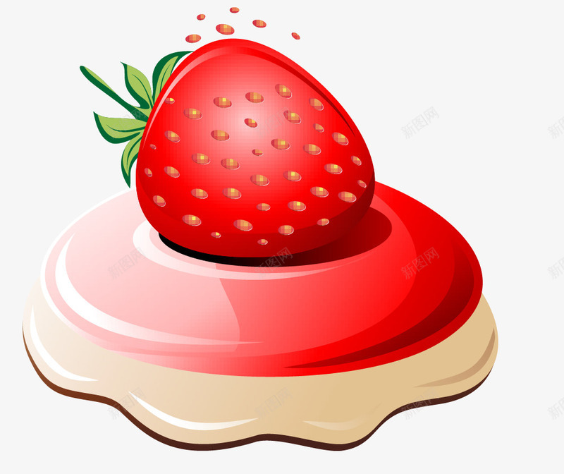 草莓果酱装饰png免抠素材_新图网 https://ixintu.com 免抠PNG 卡通 果酱 水果装饰 美食 草莓 蛋糕装饰 餐厅甜点
