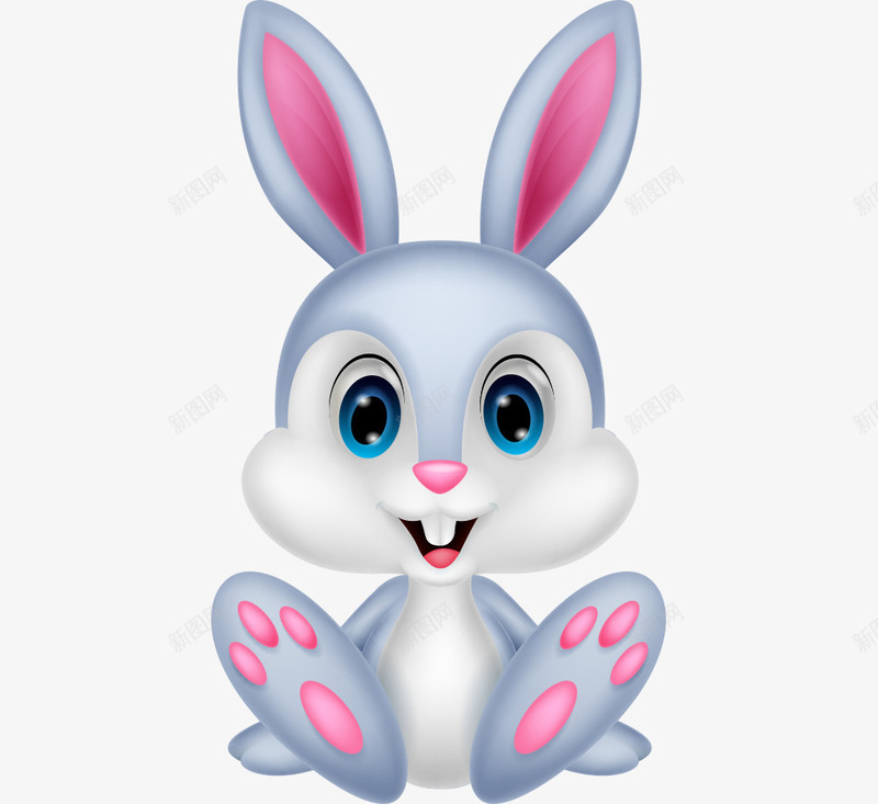 卡通手绘可爱坐着兔子png免抠素材_新图网 https://ixintu.com q版兔子 卡通的动物 可爱的兔子 坐着的兔子 手绘的兔子