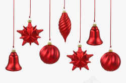圣诞节挂树上的悬挂中空的小饰品高清图片