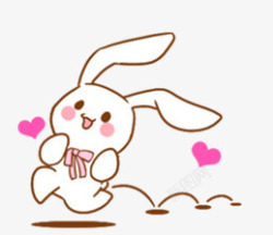 跳跃的兔子跳跃的兔子卡通可爱高清图片