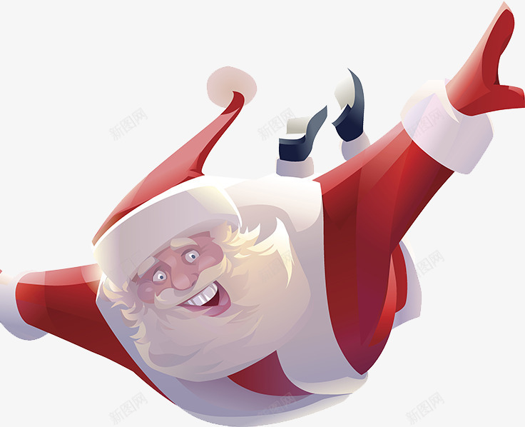跳伞的圣诞老人png免抠素材_新图网 https://ixintu.com 喜庆 圣诞快乐 圣诞礼物 圣诞老人 圣诞节 极限运动 红色 节日气氛 跳伞 高空