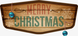 圣诞节招牌圣诞快乐木质招牌矢量图高清图片