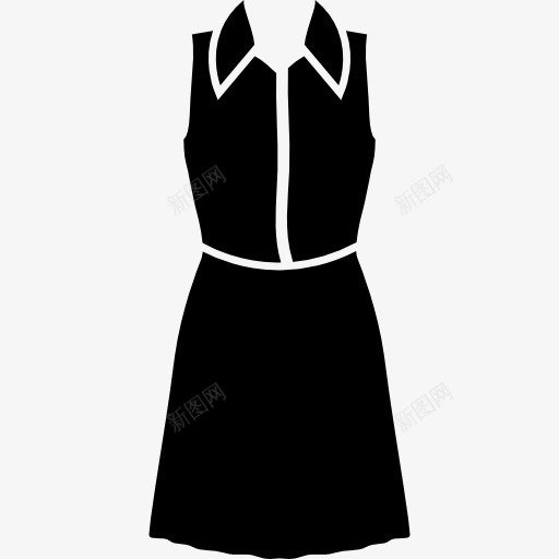 女性服饰图标png_新图网 https://ixintu.com 女人 女性 时尚 洋装 衣服 裙子 黑