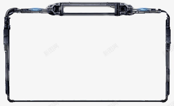 宇宙高科技蓝色边框png免抠素材_新图网 https://ixintu.com 宇宙 现代科技边框 蓝色边框 高科技