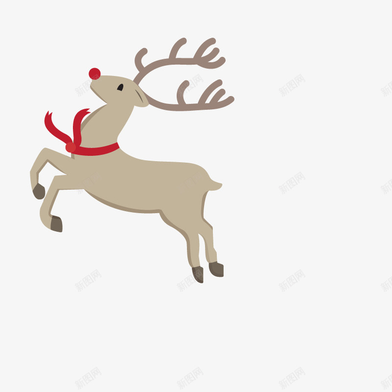 奔跑的驯鹿png免抠素材_新图网 https://ixintu.com 动物 圣诞鹿 驯鹿