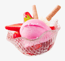 初恋草莓冰淇淋素材