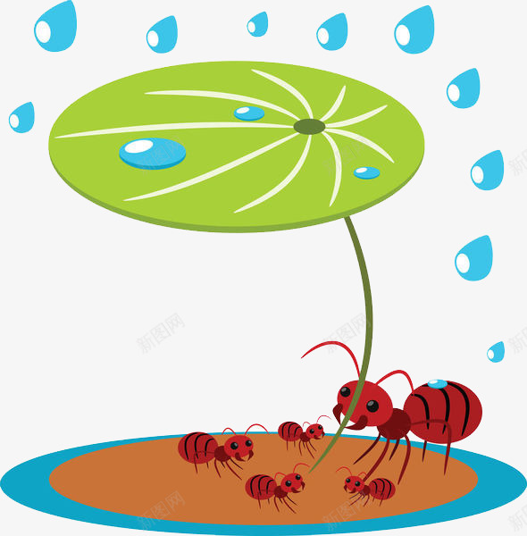 荷叶下的蚂蚁png免抠素材_新图网 https://ixintu.com 卡通 昆虫 白蚁 荷叶 蚁 蚁巢 蚂蚁 蚂蚁农场