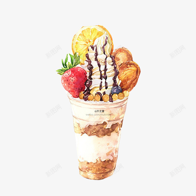 冰淇淋矢量图eps免抠素材_新图网 https://ixintu.com 冰淇淋 杯 草莓 雪糕 矢量图