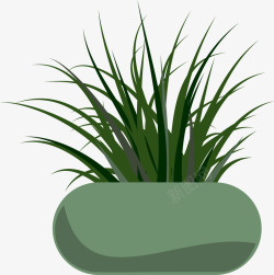 植物盆栽矢量图素材