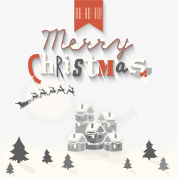 雪地英文英文圣诞高清图片