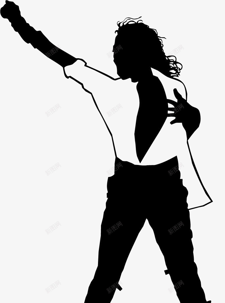 迈克尔杰克逊舞蹈剪影png免抠素材_新图网 https://ixintu.com 剪影 天王 太空步 机械舞 流行舞蹈 舞王 舞蹈