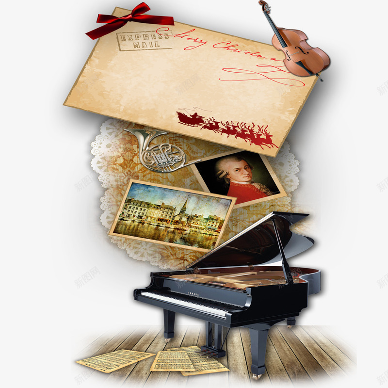欧式钢琴音乐会海报psd免抠素材_新图网 https://ixintu.com 复古 大方 欧式海报 装饰 钢琴音乐会 音乐会海报