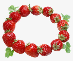 圆形新鲜草莓素材
