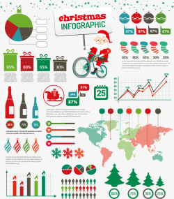 表格免费圣诞节的信息图表高清图片