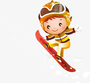 冬日卡通滑雪小孩png免抠素材_新图网 https://ixintu.com 冬日 卡通 小孩 滑雪