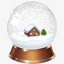下雪的水晶球水晶球礼物圣诞礼物素材