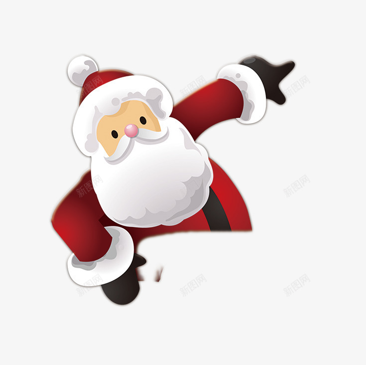 圣诞老人字体装饰png免抠素材_新图网 https://ixintu.com 冬季 圣诞老人 圣诞节 字体设计 字体边框