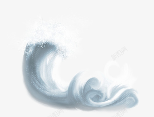 手绘海浪水花图标创意水花图标