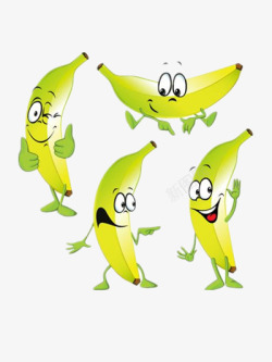 香蕉笑脸卡通香蕉家族高清图片