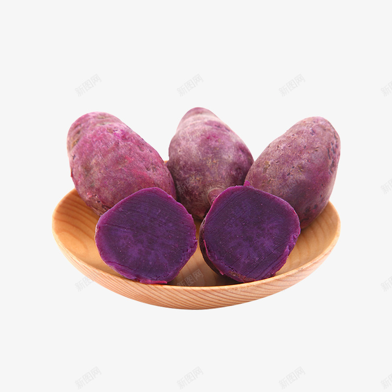 一碟煮熟的紫薯png免抠素材_新图网 https://ixintu.com 小吃设计 杂粮设计 碟子设计 紫薯饼 零食 零食设计