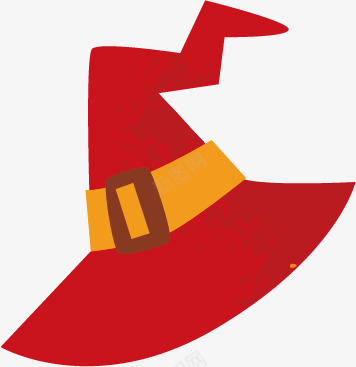 创意万圣节红色巫师帽子png免抠素材_新图网 https://ixintu.com 万圣节 奇幻 巫师 红色帽子