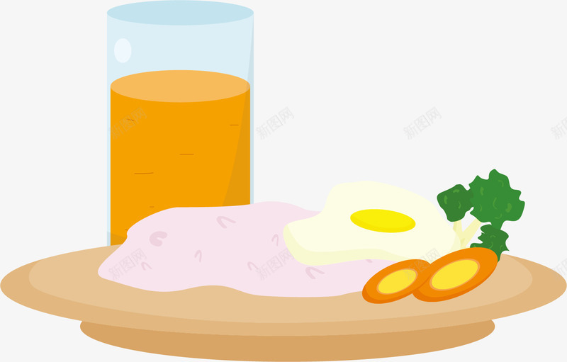 健康早餐png免抠素材_新图网 https://ixintu.com 果汁 橙汁 煎蛋 盘子 节食 蔬菜 饮食 鸡蛋