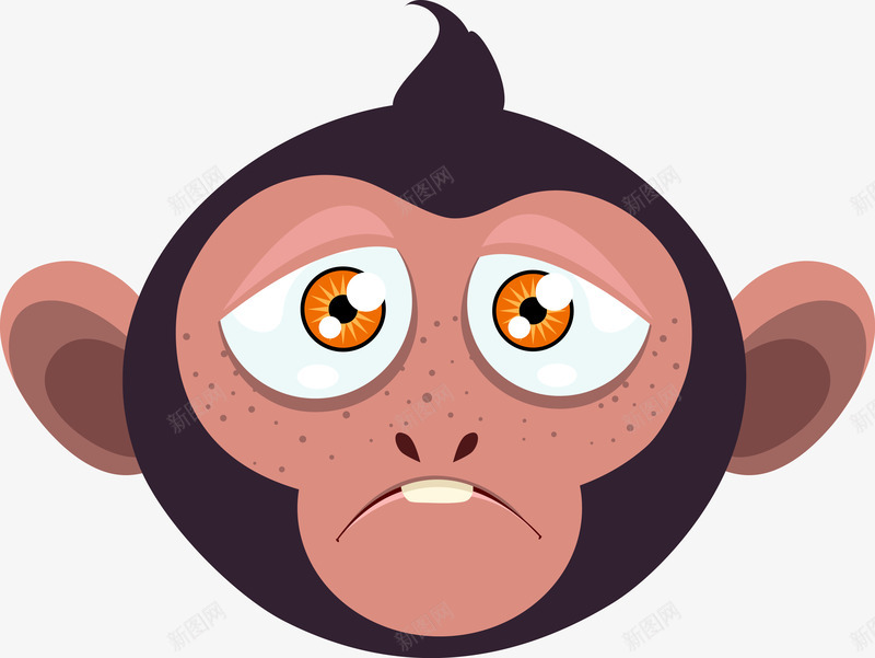难过的小猴子表情png免抠素材_新图网 https://ixintu.com 伤心 动物 卡通猴子 可爱猴子 可爱猴子表情 心情不好 手绘猴子 水彩 猴子 猴子表情 矢量动物 矢量猴子 表情 难过