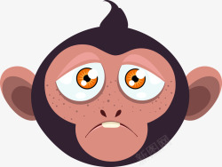 表情小猴难过的小猴子表情高清图片