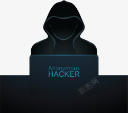 攻击电脑攻击网络的电脑黑客矢量图高清图片