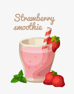 smoothie草莓奶昔高清图片